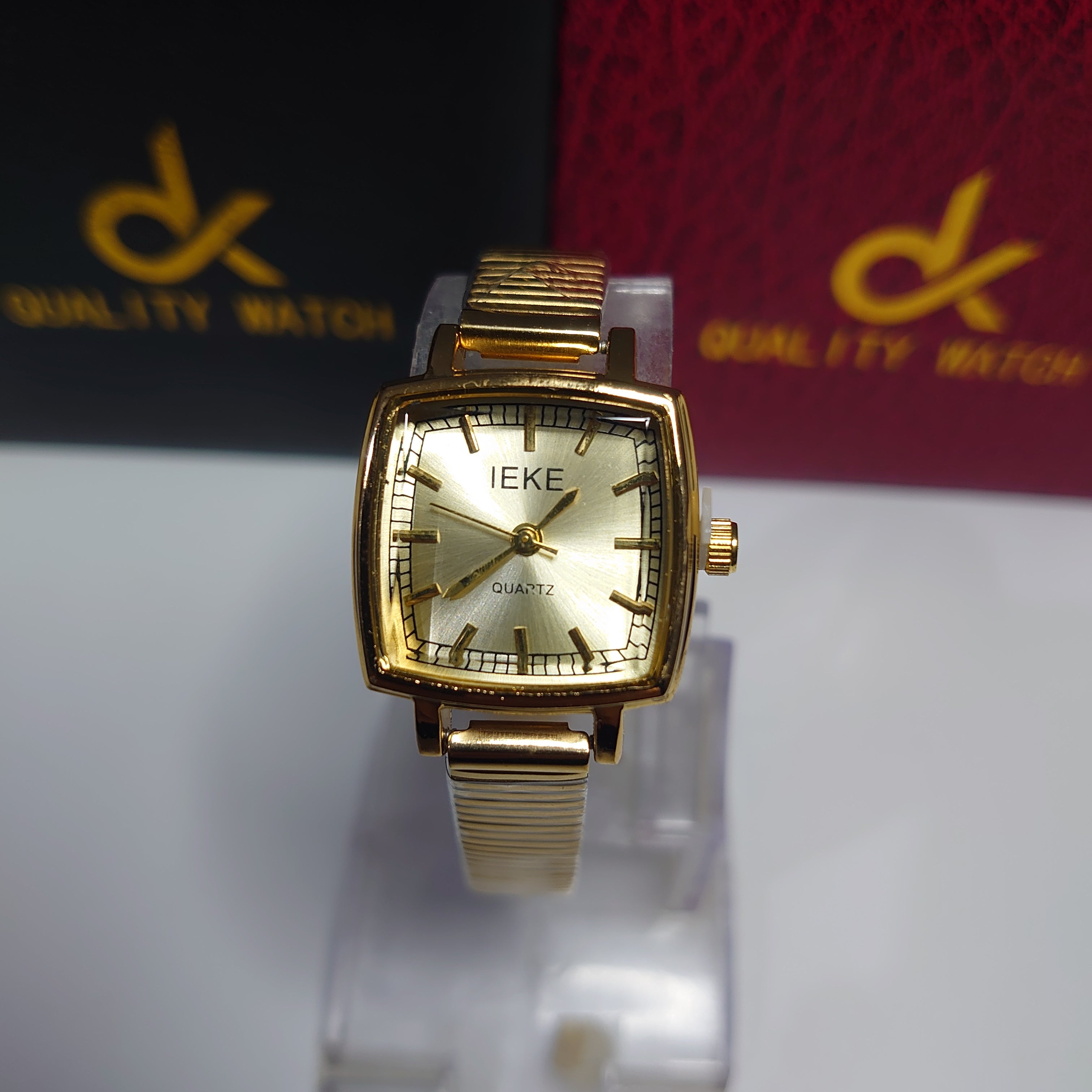 IEKE Square Quartz Gold Watch