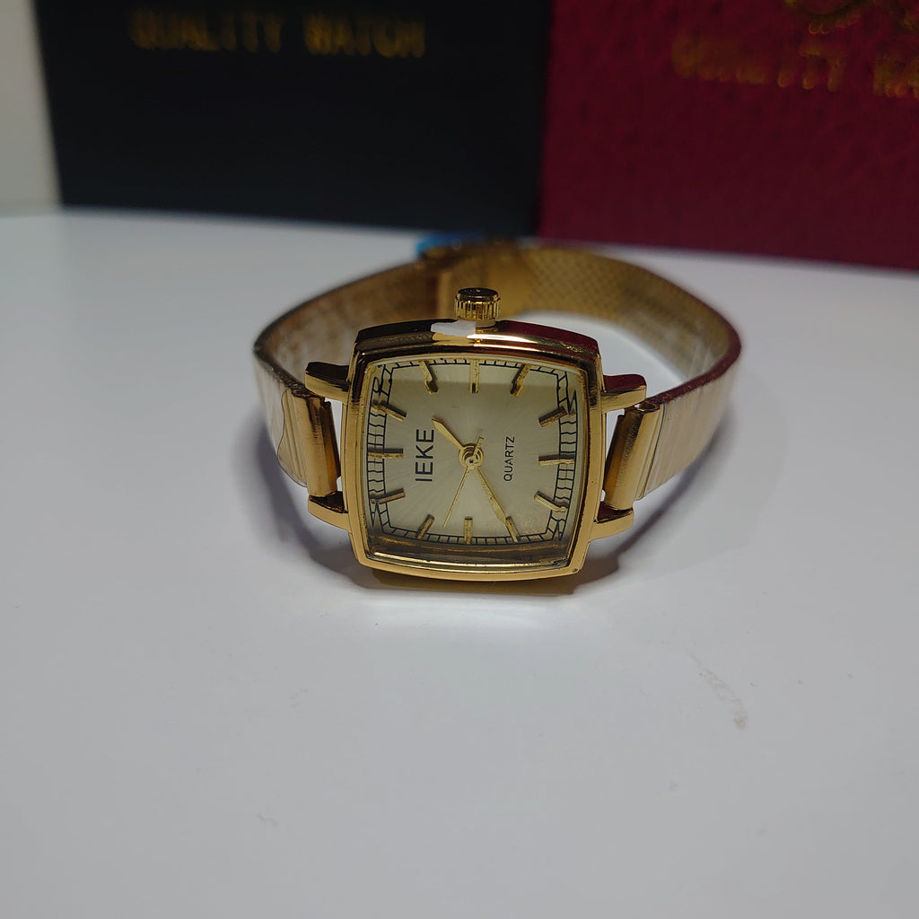 IEKE Square Quartz Gold Watch