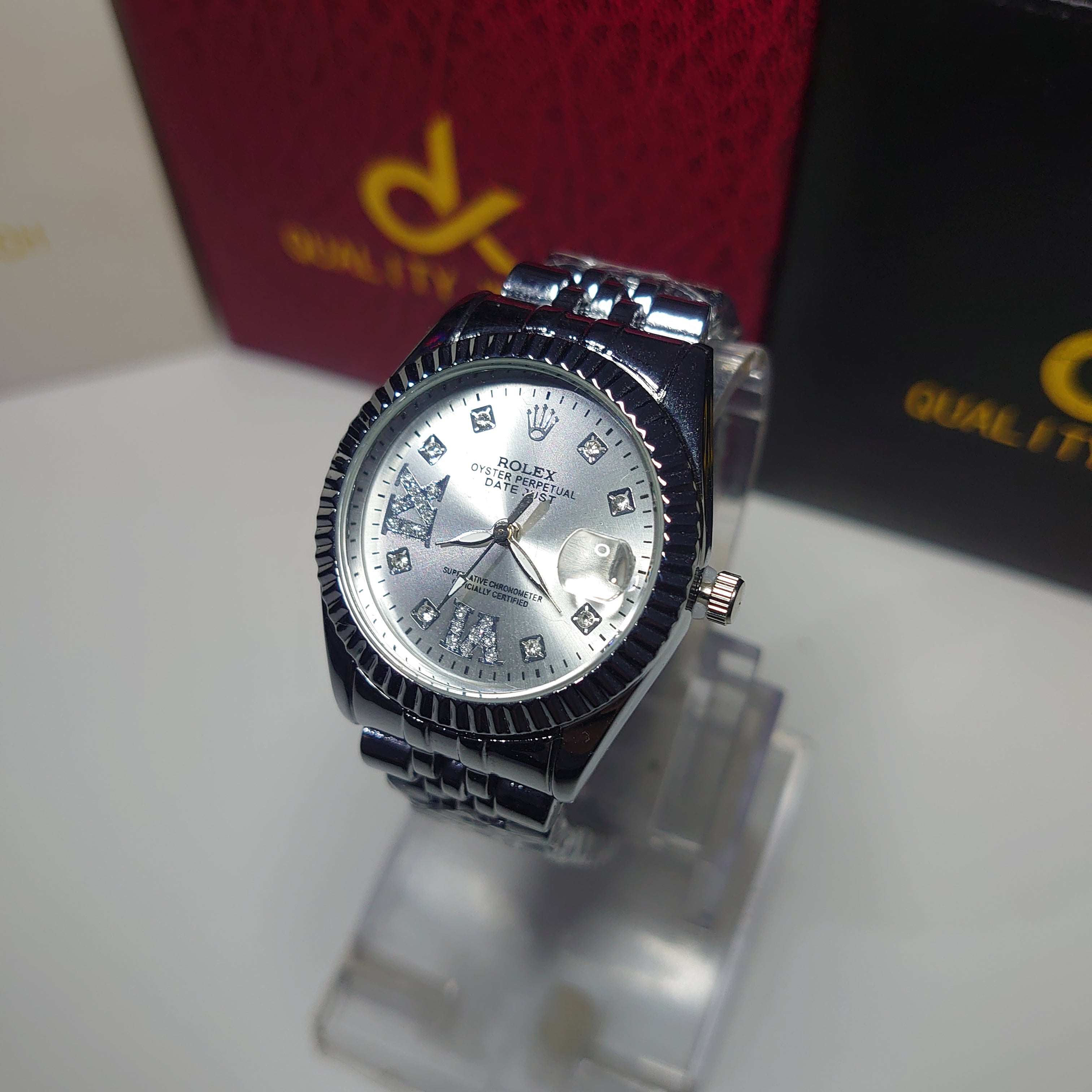 Rolex Datejust Silver Diamond