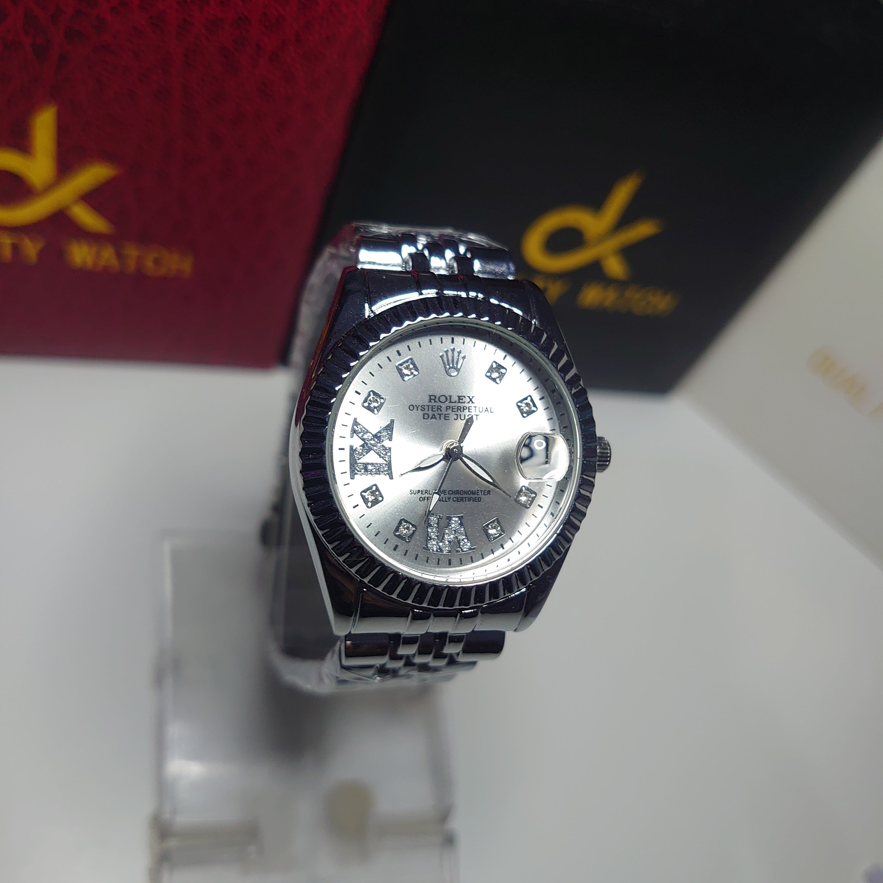 Rolex Datejust Silver Diamond