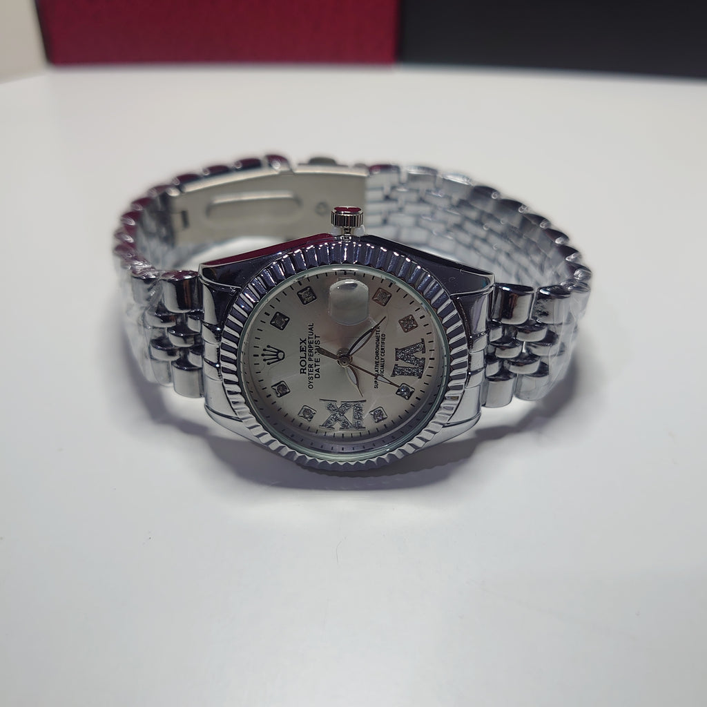 Rolex Datejust Silver Diamond